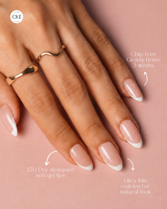 White Swirl Nail tips