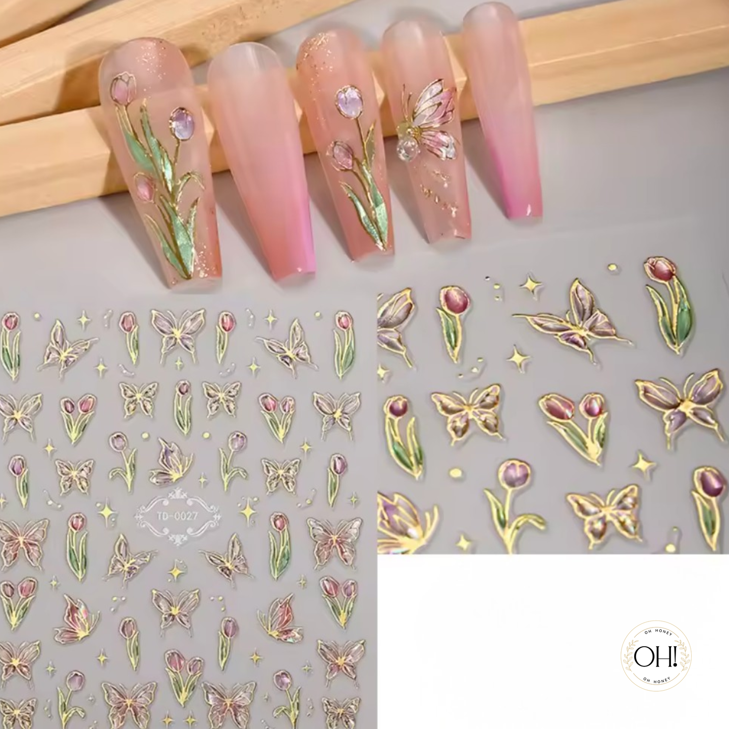Sculpted Stickers (3D) Floral