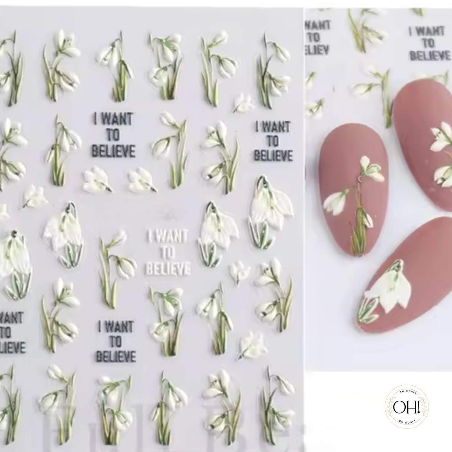 Sculpted Stickers (3D) Floral