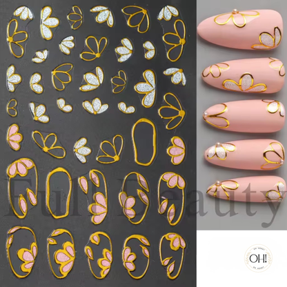 Sculpted Stickers (3D) Floral