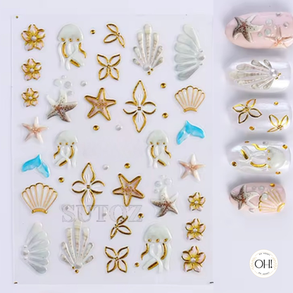 Sculpted Stickers (3D) Floral