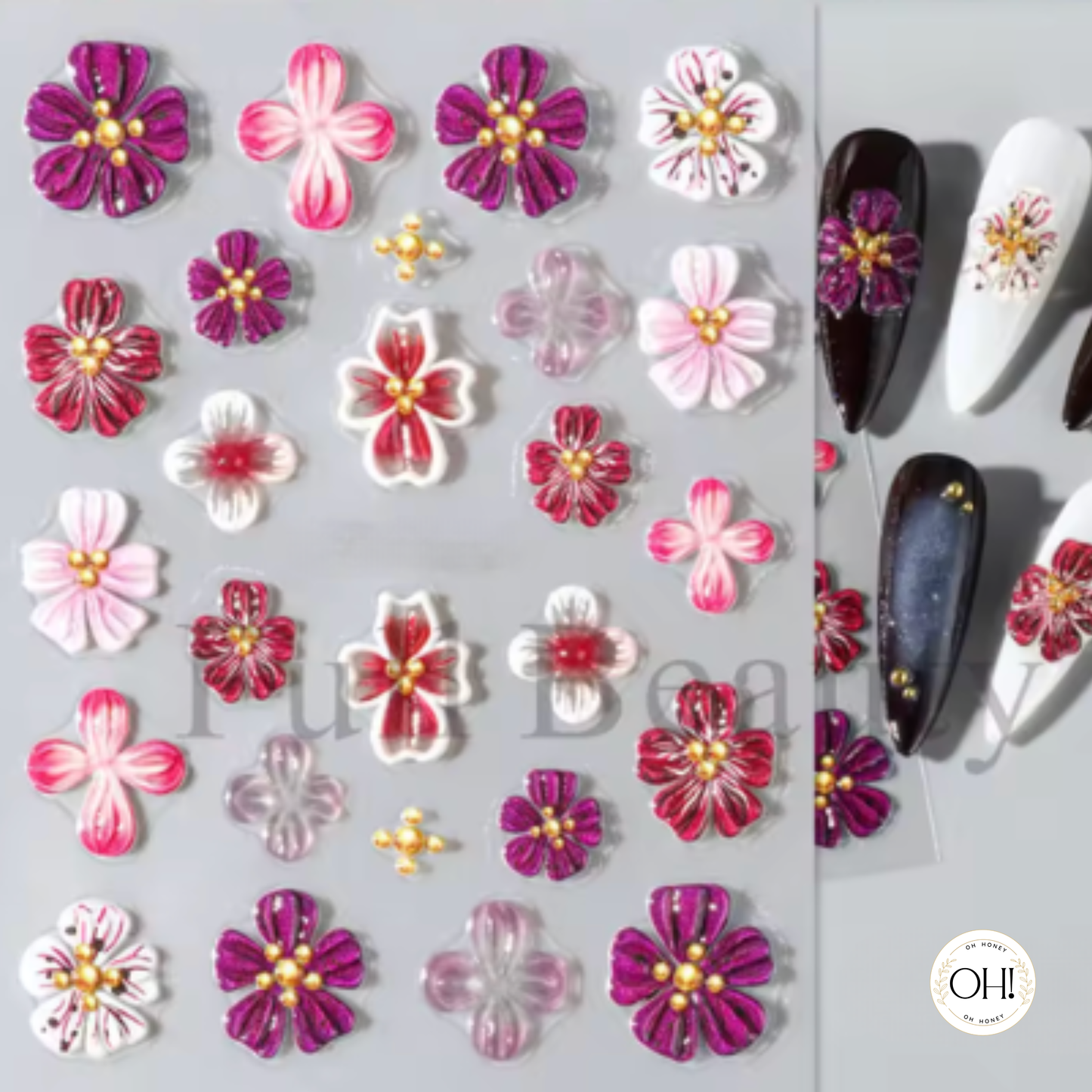 Sculpted Stickers (3D) Floral