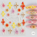 Sculpted Stickers (3D) Floral