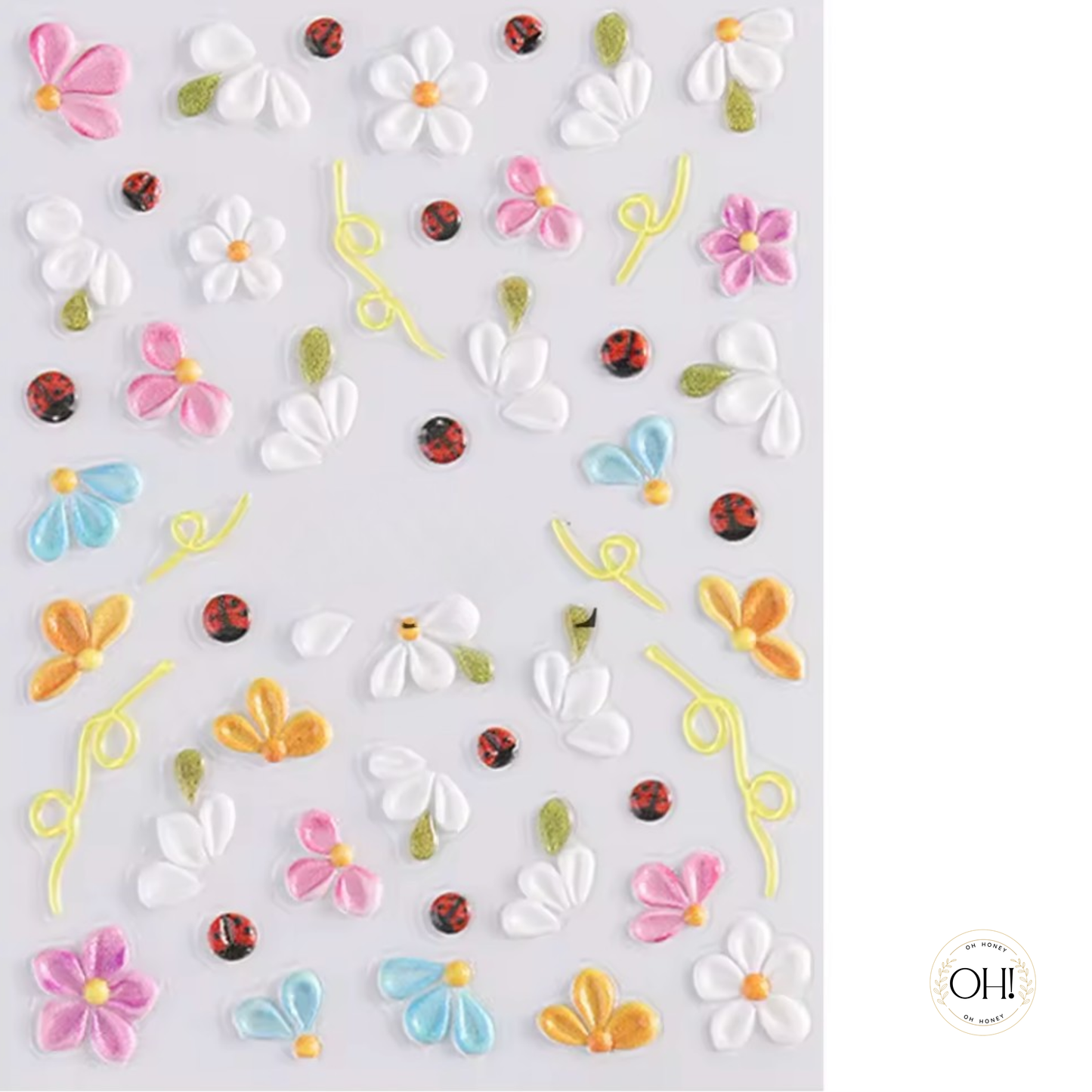 Sculpted Stickers (3D) Floral