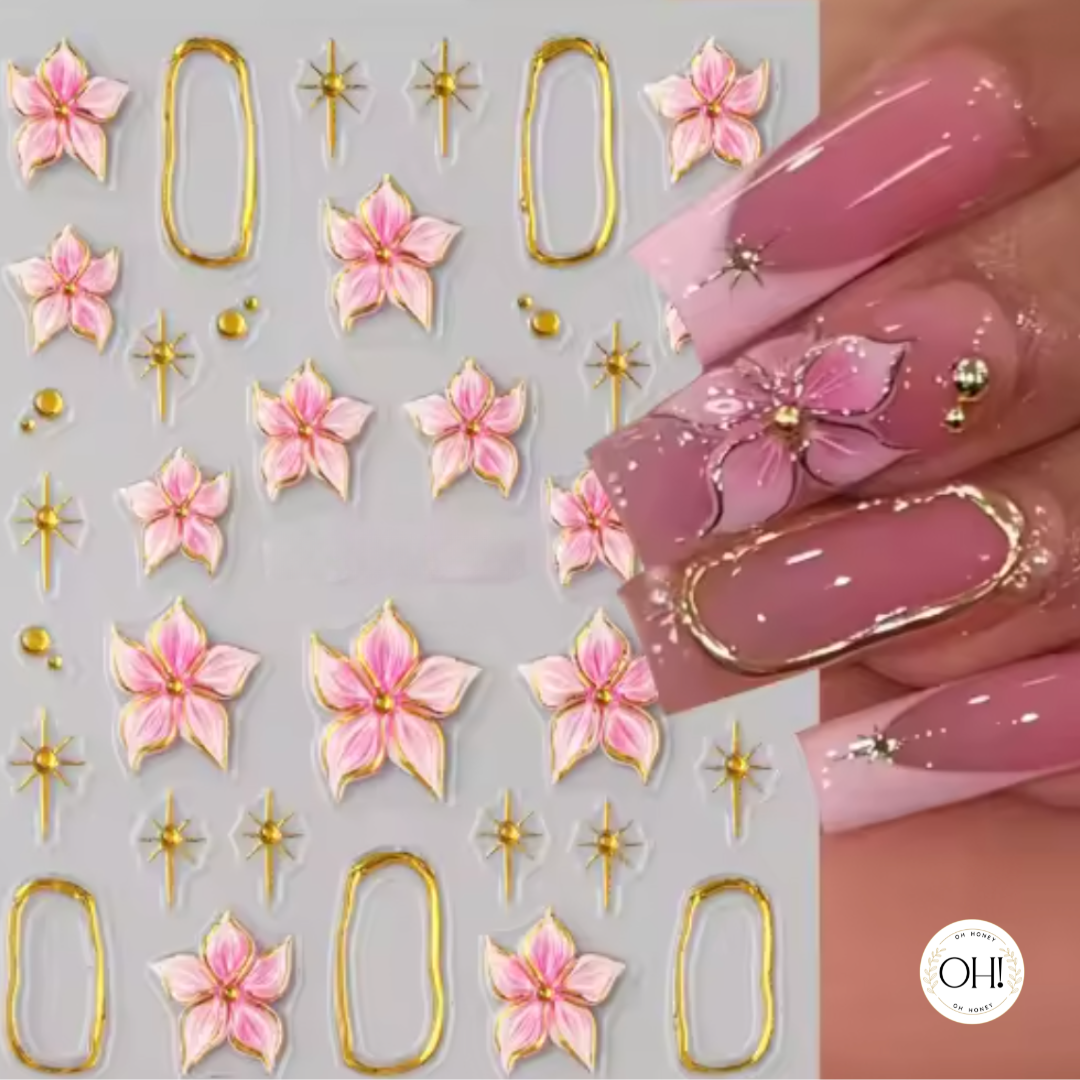 Sculpted Stickers (3D) Floral