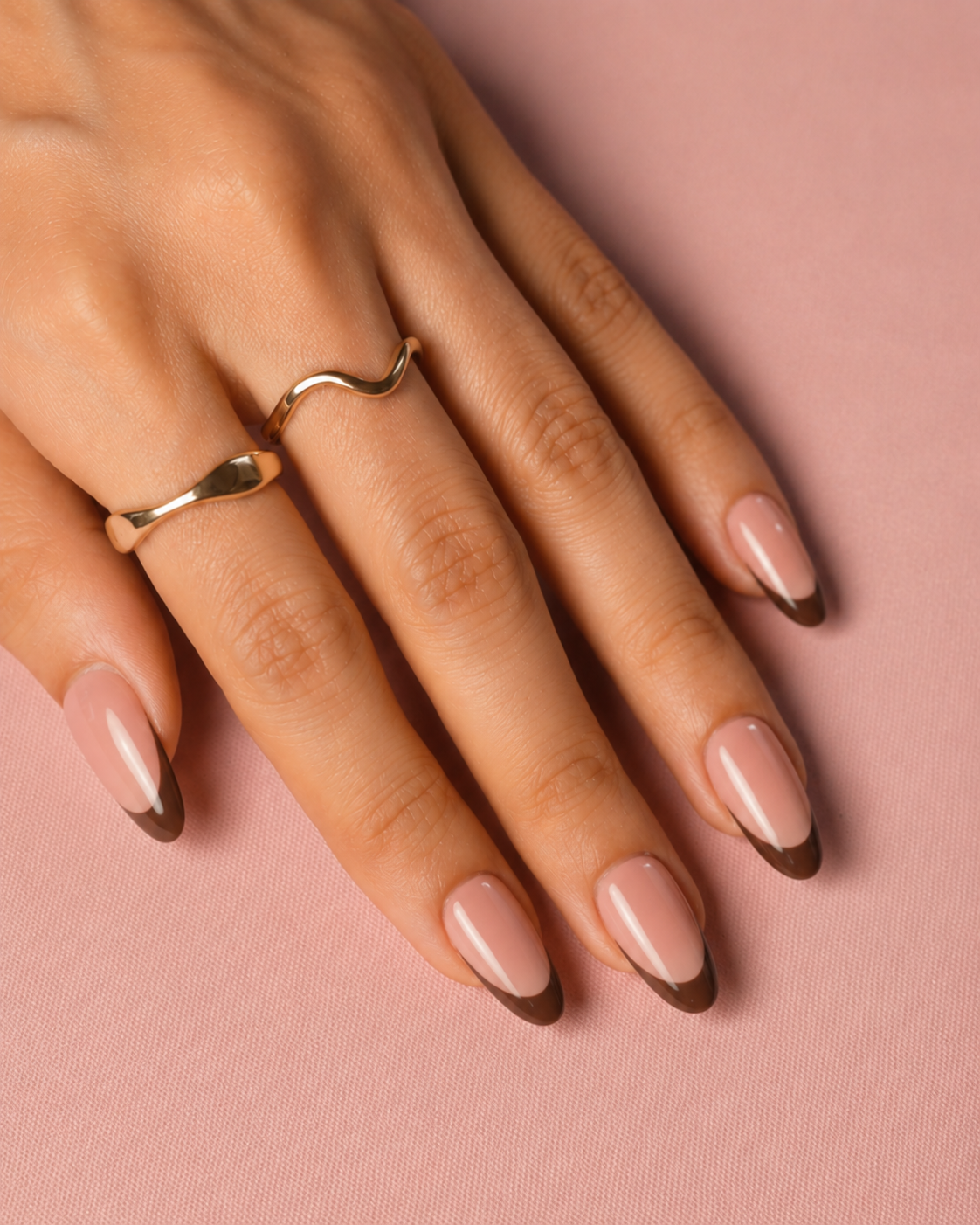 Brown French Nail tips
