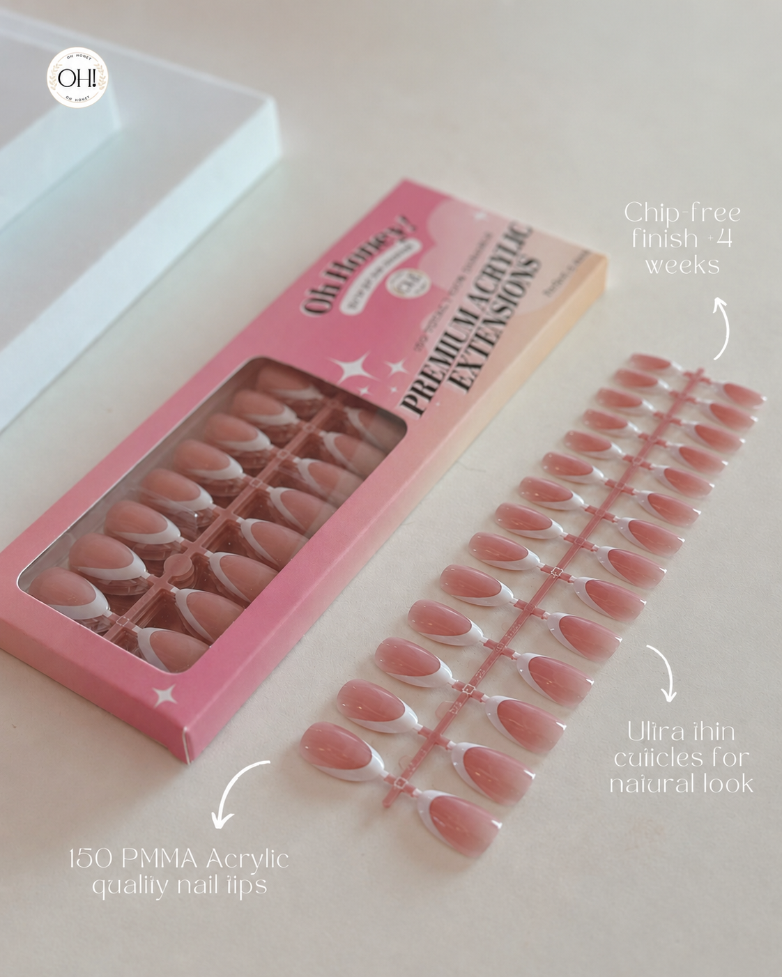 PMMA French Acrylic Extensions
